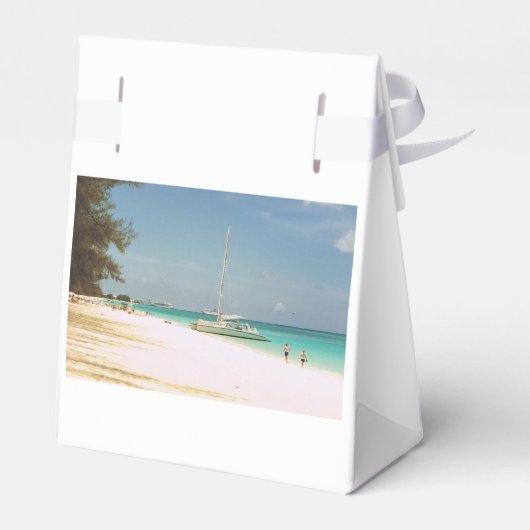Gefälligkeitsbox mit Beach Scene Geschenkschachtel (Rückseite)