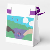 Gefälligkeitsbox mit Mountain Lake Design Geschenkschachtel (Rückseite)