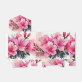 Gefälligkeitsbox - Rosa Azaleen Geschenkschachtel (Ungefaltet)