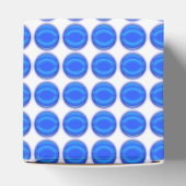 Gefälligkeitsbox - Zeilen oder blaue Punkte Geschenkschachtel (Oben)