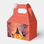 Gefälligkeitskasten dekoriert mit fröhlichem Hallo Geschenkschachtel (Rückseite)