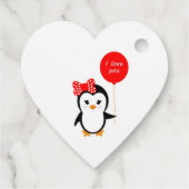 Gefälligkeitstablett mit Pinguin Geschenkanhänger (Rückseite)