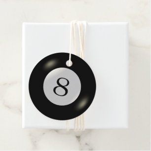 Gefälligkeitstags - Billard - 8 Ball Geschenkanhänger