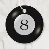Gefälligkeitstags - Billard - 8 Ball Geschenkanhänger (Vorderseite)