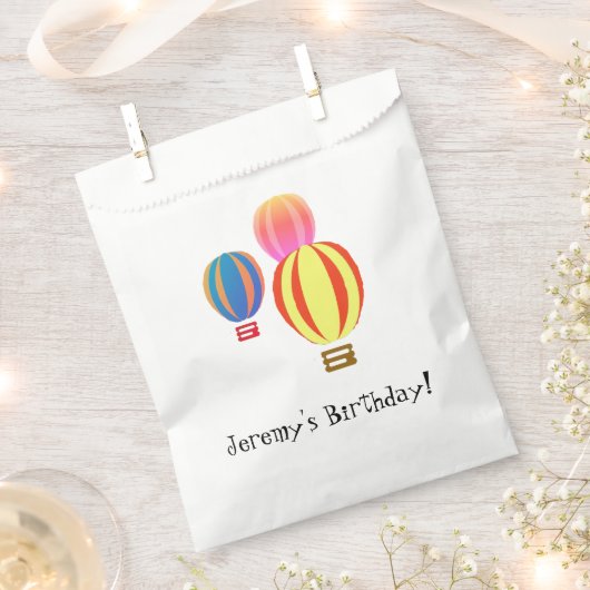 Gefälligkeitstasche - Heißluftballons mit Text Geschenktütchen (Ausgeschnitten)