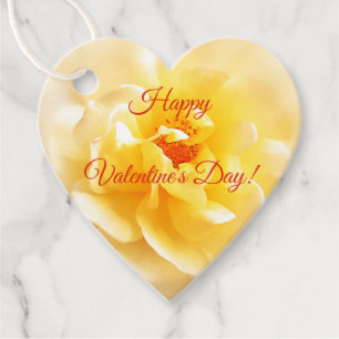 Gefälligkeitstriche White Yellow Rose Valentine Geschenkanhänger