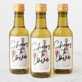 Gefällt der Liebe Custom Brautparty Bevorzugung Weinetikett (Flaschen)