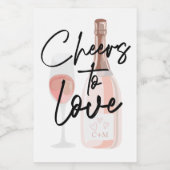 Gefällt der Liebe Custom Brautparty Bevorzugung Weinetikett (Einzelnes Label)