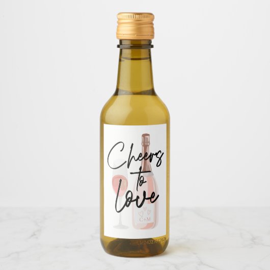 Gefällt der Liebe Custom Brautparty Bevorzugung Weinetikett (Vorderseite)