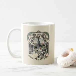 Gefällt dir der Aperitif? Danke Turin! - Vintage Kaffeetasse