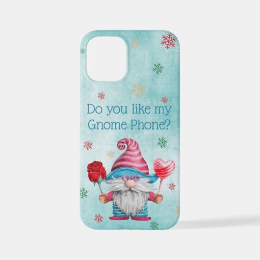 Gefällt dir mein Gnome-Telefon? Gnome und Schneefl iPhone Hülle (Rückseite)