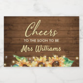 Gefällt es, bald Frau Sunflower Brautparty zu sein Schaumweinetikett (Einzelnes Label)