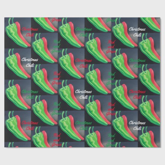 Gefällt Ihnen Ihr Chili Rot oder Grün Weihnachten Geschenkpapier (Flach)