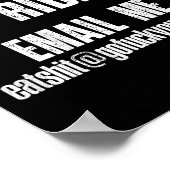 Gefällt mir meine E-Mail-Adresse nicht Ea@goforyou Poster (Ecke)