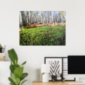 Gefällter Baum in Herbstmoos - Personalisiert Poster (Heimbüro)