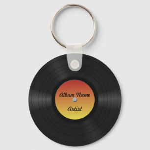 Gefälschte benutzerdefinierte Vinyl-Schallplatte Schlüsselanhänger