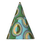 Gefaltene Blume: Retroblau-grün. Partyhütchen (Rechts)