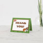 Gefaltet danke, All-Star- Grün zu kardieren Dankeskarte (Vorderseite)
