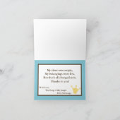 Gefaltet danke, Dschungel-König Lion Safari Zoo zu Dankeskarte (Innenseite)