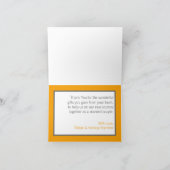 Gefaltet danke, gelben grauen Gre Zickzack Namen Dankeskarte (Innenseite)