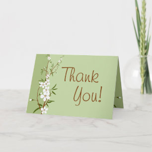 Gefaltet danke, Hartriegel-Blumen zu kardieren Dankeskarte