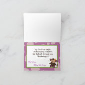 Gefaltet danke, lila Jacana zu kardieren Dankeskarte (Innenseite)