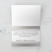 Gefaltet danke, schwarzen Eiffelturm zu kardieren Dankeskarte (Innenseite)