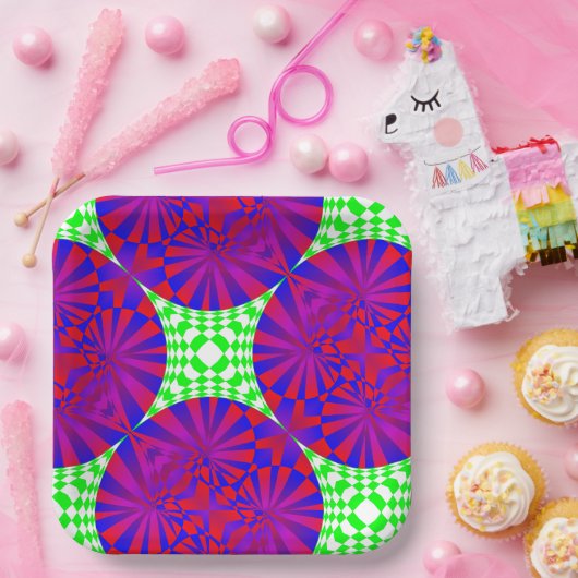 Gefaltete Abmessungen von Kenneth Yoncich Pappteller (Party)