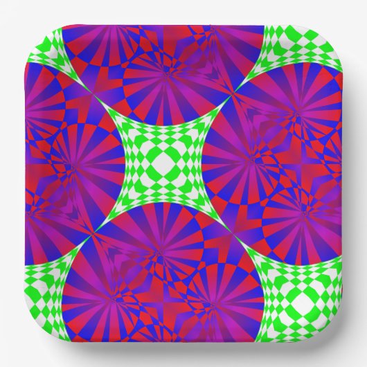 Gefaltete Abmessungen von Kenneth Yoncich Pappteller (Vorderseite)