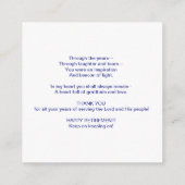 Gefaltete Ankündigungskarte Begleitkarte (Rückseite)