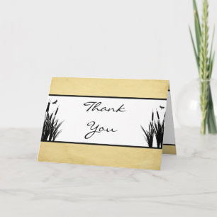 Gefaltete Dankeschön Kartenhalle/Dragonfly-Silhoue Dankeskarte