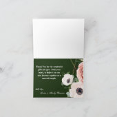 Gefaltete Dankeschön Rose Kartengeometric Garden J Dankeskarte (Innenseite)