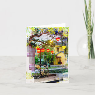 Gefaltete Dankeskarte