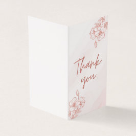 Gefaltete Dankeskarte