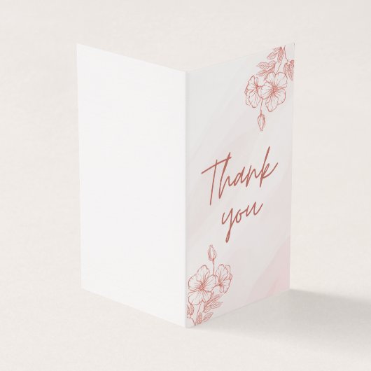 Gefaltete Dankeskarte (Vorderseite)