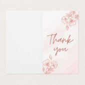 Gefaltete Dankeskarte (Außenseite Aufgefaltet)