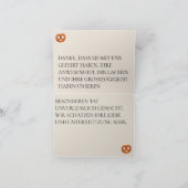 Gefaltete Dankeskarte (Innenseite)