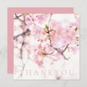 GEFALTETE DANKESKARTE: CHERRY BLOSSOM BRANCH DANKESKARTE (Vorne/Hinten)