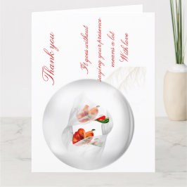 Gefaltete Dankeskarten Dankeskarte