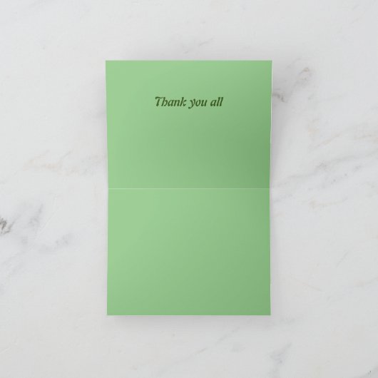 Gefaltete Dankeskarten Dankeskarte (Innenseite)