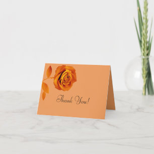 Gefaltete Dankeskarten Verbrannte Orange Rose Dankeskarte