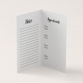 Gefaltete Grundstücksmakler-Visitenkarten Visitenkarten (Innenseite)