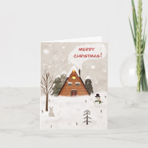 Gefaltete Grußkarte "Gemütliches Weihnachten" Karte