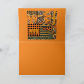 gefaltete Grußkarte mit fett-afrikanischem Design Karte (Innenseite)