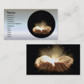 Gefaltete Hände, die Licht halten Visitenkarte (Vorne/Hinten)