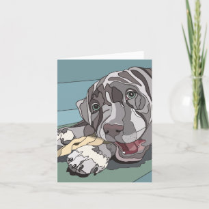 Gefaltete Mitteilungskarte