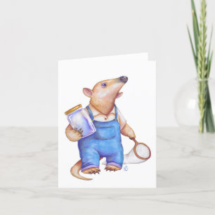 Gefaltete Mitteilungskarte