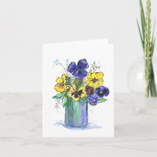Gefaltete Notizzettel-Aquarellfarbe von Stiefmütte