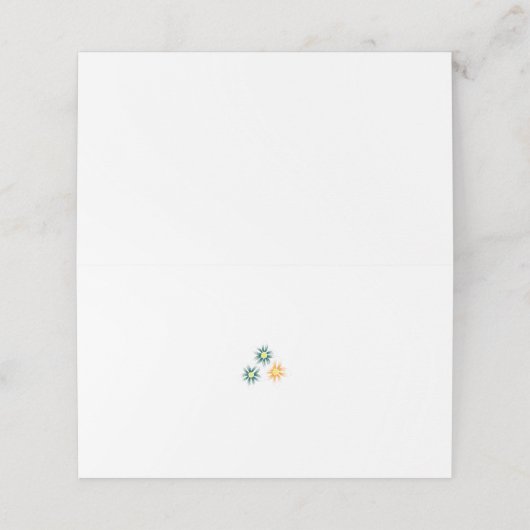 Gefaltete Platzkarte (Außenseite Aufgefaltet)