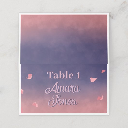 Gefaltete Platzkarte (Außenseite Aufgefaltet)